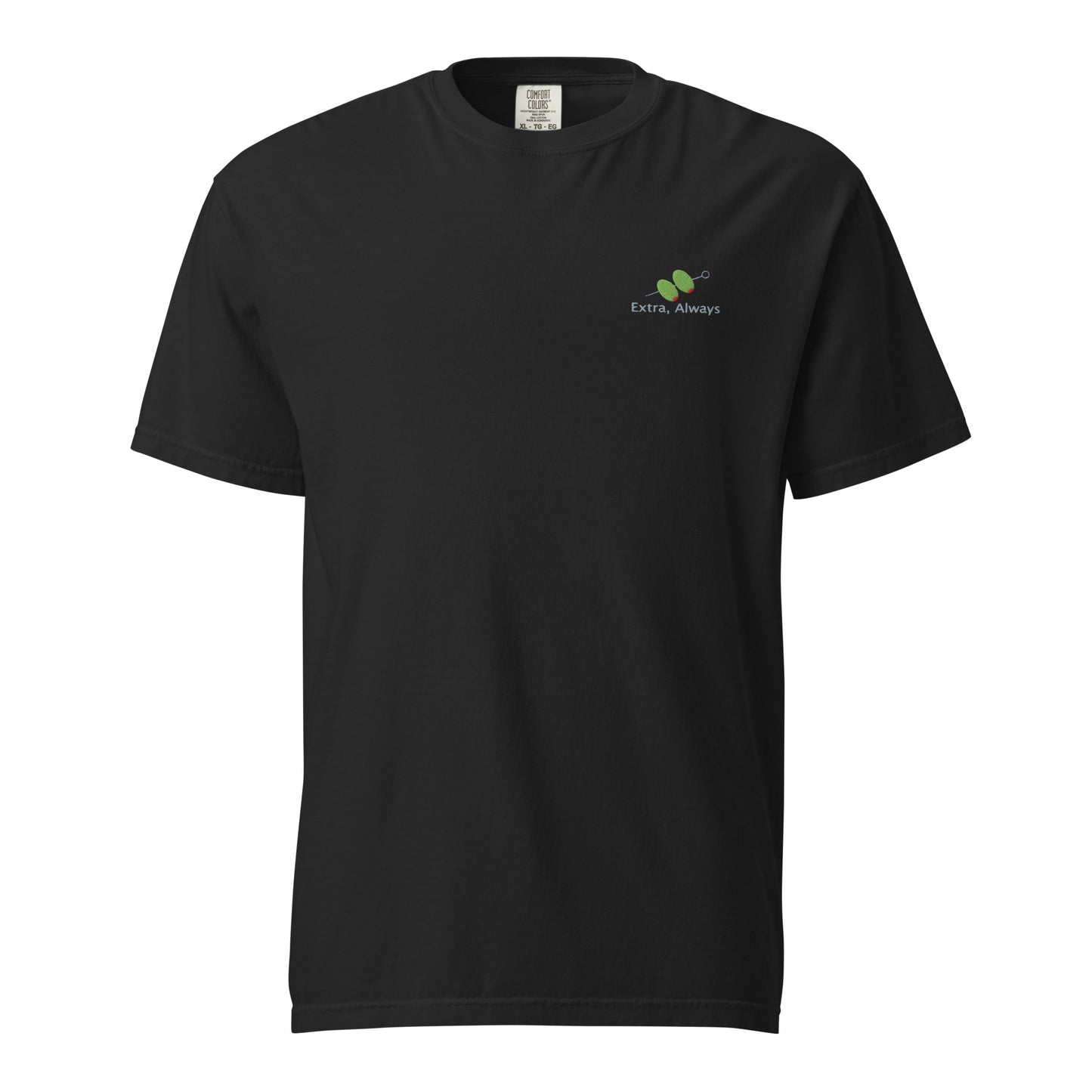 Product mockup black shirt with extra always logo
